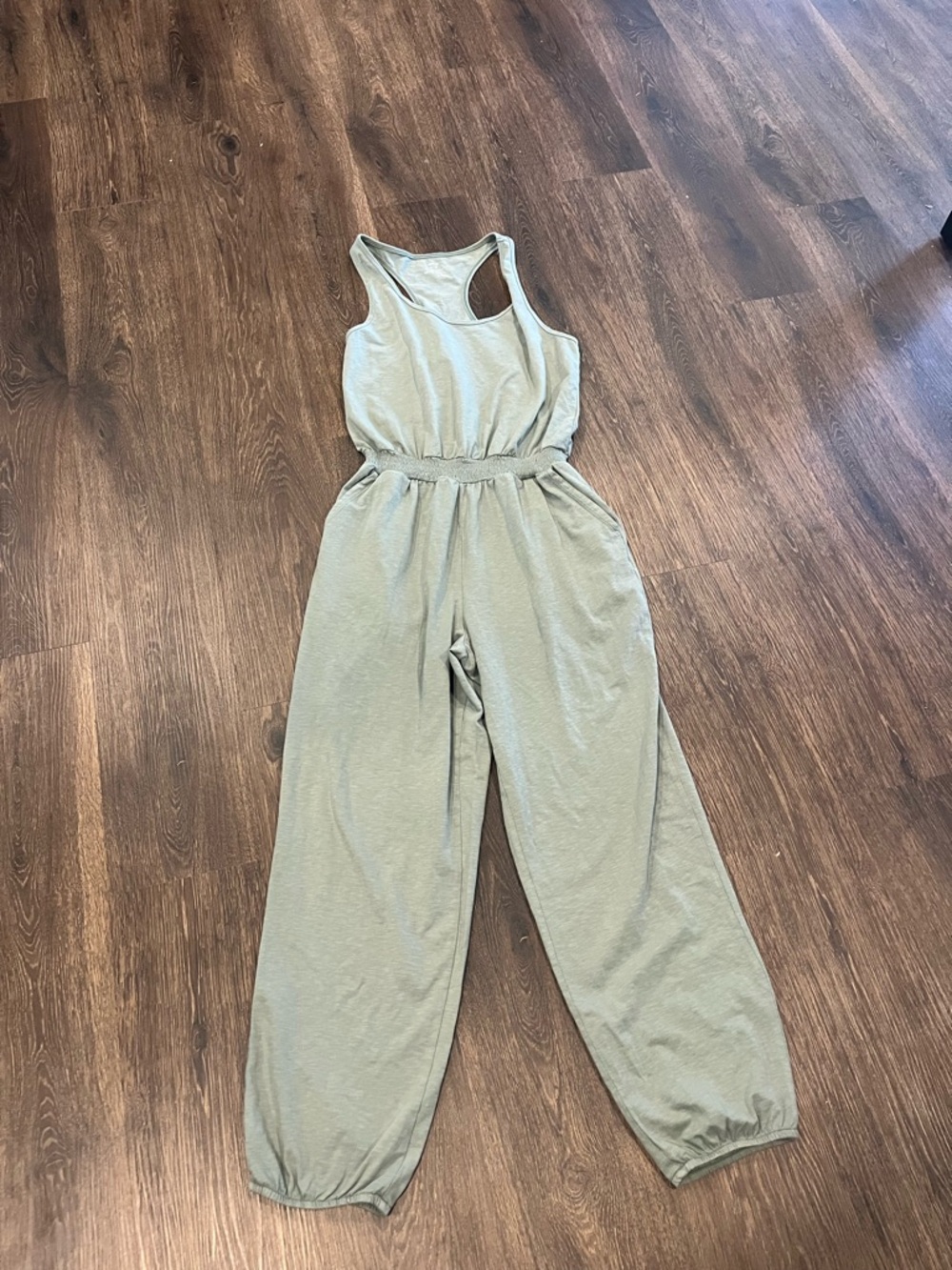 aerie Sage Green Racerback Jumpsuit
